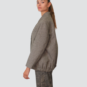 Dixie giacca bomber pied de poule foderata misto lana Art JDLL2AD