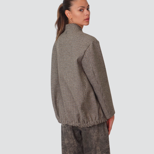 Dixie giacca bomber pied de poule foderata misto lana Art JDLL2AD