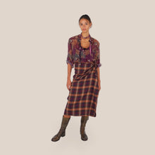 Carica l'immagine nel visualizzatore di Gallery, Haveone longuette quadro spacco laterale coccio bordeaux 26% cotone 17% viscosa Art GVS-R078
