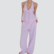 Carica l&#39;immagine nel visualizzatore di Gallery, Vicolo pantalone gessato elastico retro 65% cotone Art TD2632
