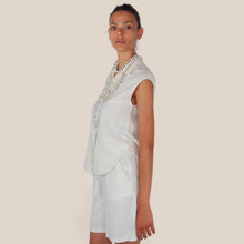 Carica l'immagine nel visualizzatore di Gallery, Haveone camicia over burro 45% viscosa 55% lino Art CNO-Q457
