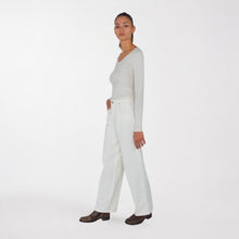 Carica l'immagine nel visualizzatore di Gallery, Vicolo pantalone burro gampa ampia velluto 100% cotone Art DAC5303
