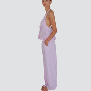 Vicolo pantalone gessato elastico retro 65% cotone Art TD2632