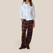 Carica l'immagine nel visualizzatore di Gallery, Pantalone palazzo quadri con lurex Art 220 ( Blazer Art 219 )
