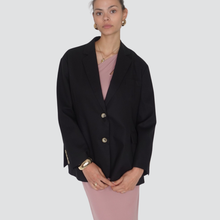 Carica l&#39;immagine nel visualizzatore di Gallery, Vicolo blazer over spacchi laterali 97% cotone Art TD0561
