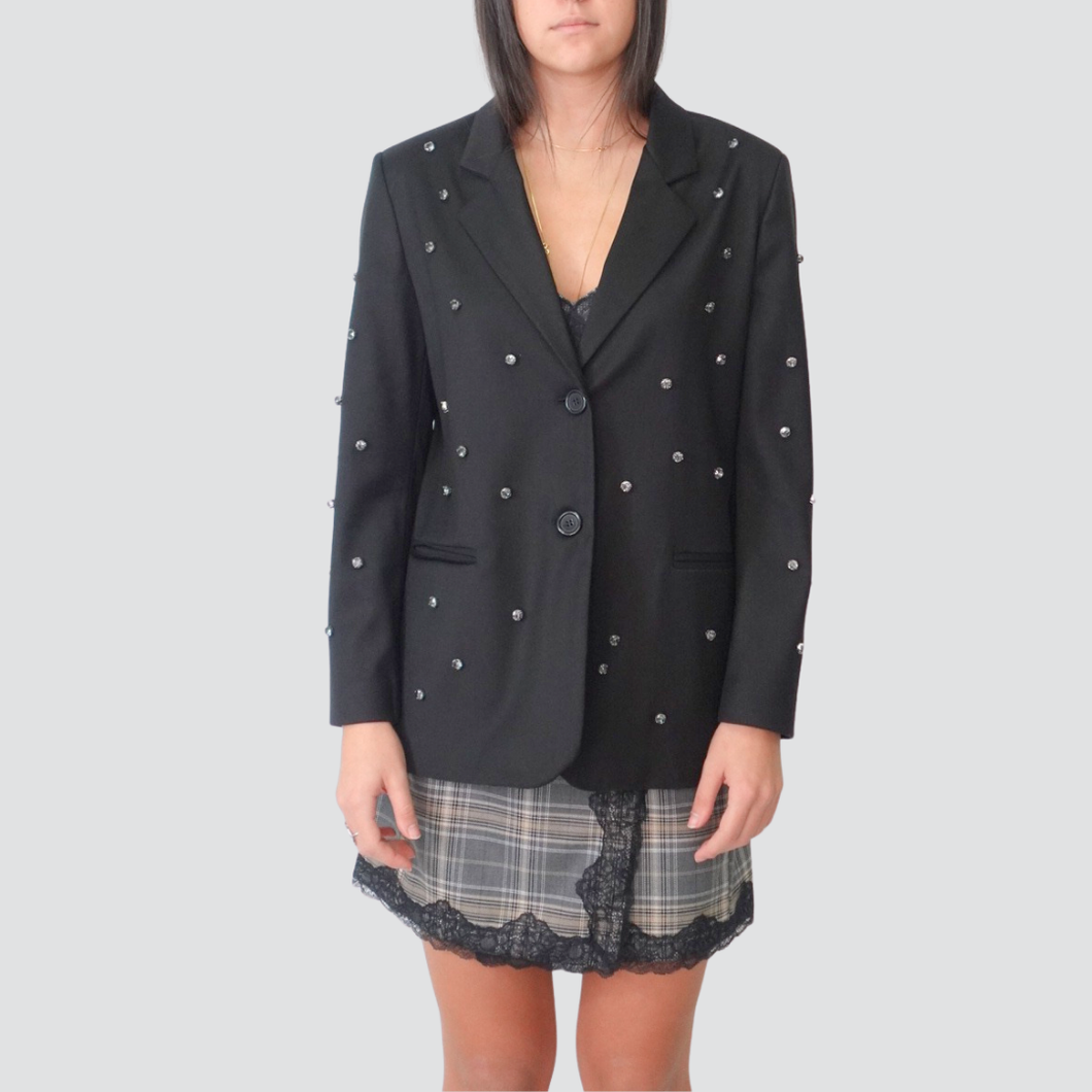 Dixie blazer over foderato con applicazione 31% viscosa Art JDLMKIIU