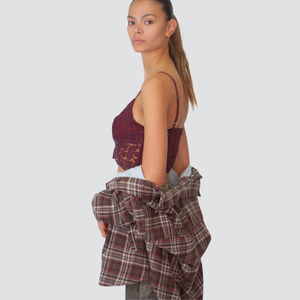Dixie top crop pizzo Art RAZ8YIN