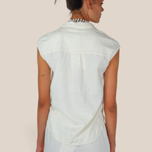 Carica l'immagine nel visualizzatore di Gallery, Haveone camicia over burro 45% viscosa 55% lino Art CNO-Q457
