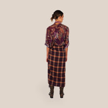Carica l'immagine nel visualizzatore di Gallery, Haveone longuette quadro spacco laterale coccio bordeaux 26% cotone 17% viscosa Art GVS-R078
