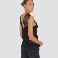 Carica l&#39;immagine nel visualizzatore di Gallery, Philia Loft top pizzo scollatura schiena 100% viscosa Art D01E0459
