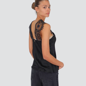 Philia Loft top pizzo scollatura schiena 100% viscosa Art D01E0459