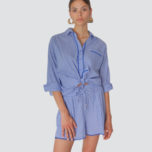 Carica l&#39;immagine nel visualizzatore di Gallery, Tensione in completo camicia short quadretti 99% cotone Art S25XD99

