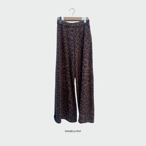 Haveone pantalone felpa maculato gamba ampia 100% cotone Art PMA-M164