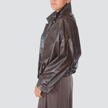 Carica l&#39;immagine nel visualizzatore di Gallery, Haveone bomber lucido elastico fondo Art KJK-P072
