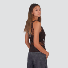 Carica l&#39;immagine nel visualizzatore di Gallery, Haveone blusa pizzo smanicata con gronda Art RMA-P027
