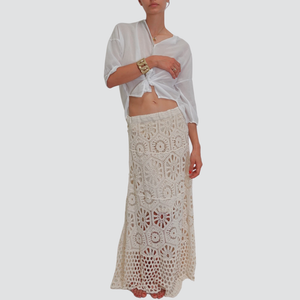 Haveone gonna crochet elastico vita foderata 65% cotone Art GVF-N168