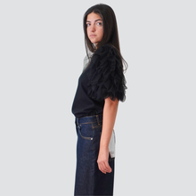 Carica l&#39;immagine nel visualizzatore di Gallery, Philia Loft t-shirt manica tulle 100% cotone Art V01A0100
