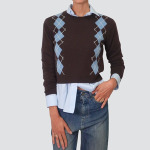 Philia Loft maglia rombi 100% lana Art F01O0297
