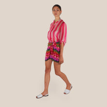 Carica l'immagine nel visualizzatore di Gallery, Haveone camicia over rigata rosa fucsia 85% lyocell Art CVS-Q422
