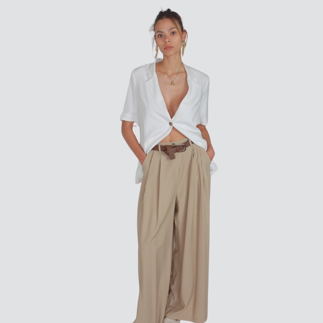Tensione in pantalone con cintura 90% viscosa Art 2517
