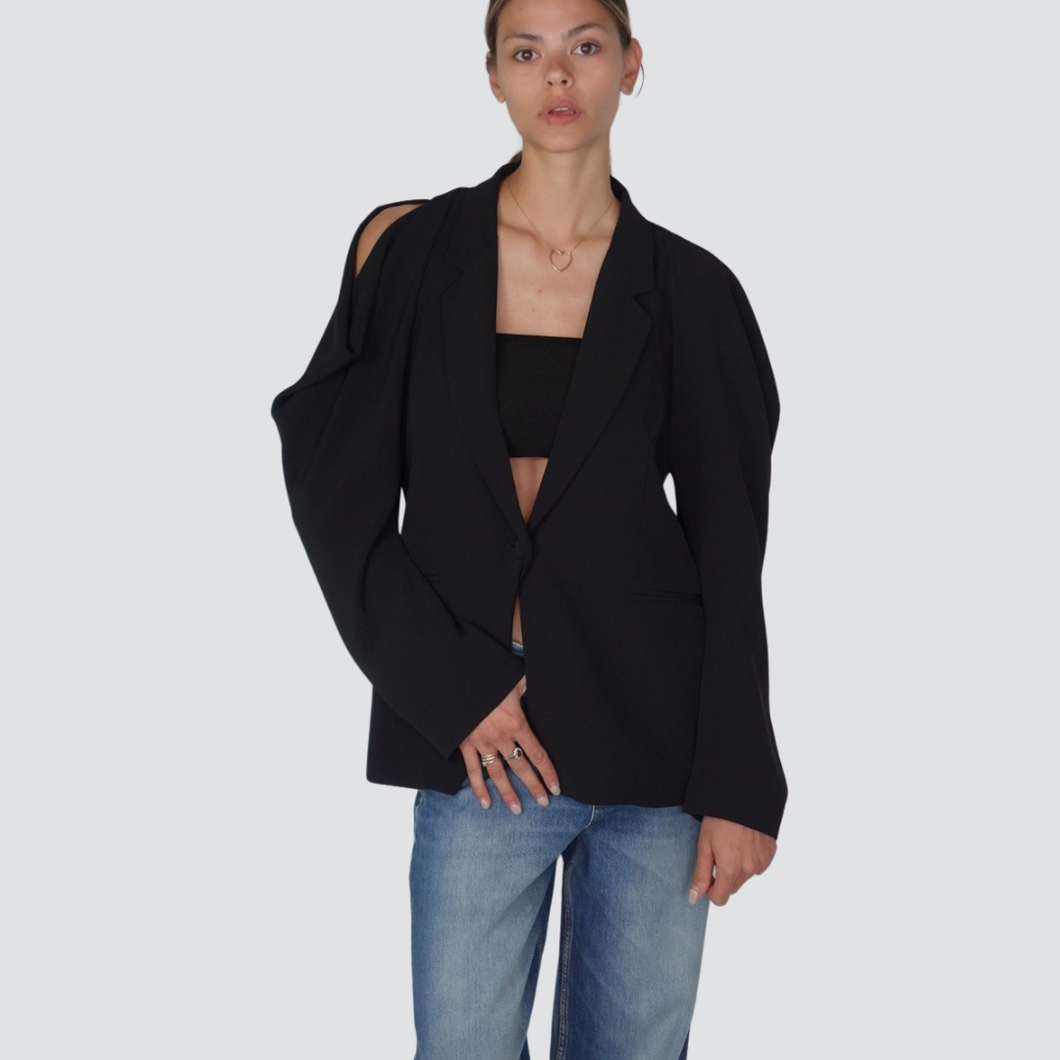 Vicolo blazer cut out materiale fluido Art TD1520