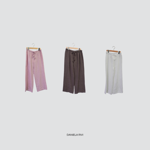 Tensionen in pantalone puro lino con coulisse Art S25PI61