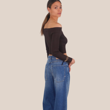 Carica l'immagine nel visualizzatore di Gallery, Vicolo maglia crop costina shiffer 70% viscosa Art 2AB2164
