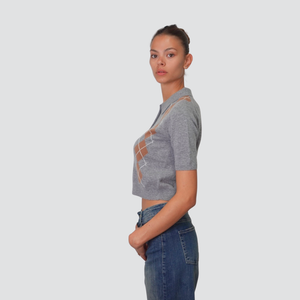 Philia Loft polo rombi manica corta 100% lana Art F01O0298