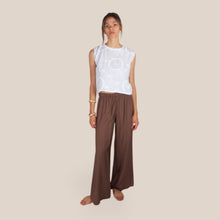 Carica l'immagine nel visualizzatore di Gallery, Haveone pantalone ampio elastico vita 85% viscosa Art PWG-Q521
