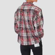 Carica l&#39;immagine nel visualizzatore di Gallery, Vicolo camicia check applicazione strass colletto Art RF0079
