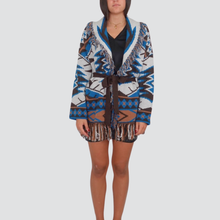 Carica l&#39;immagine nel visualizzatore di Gallery, Dixie cardigan fantasia con cintura Art M566Y152
