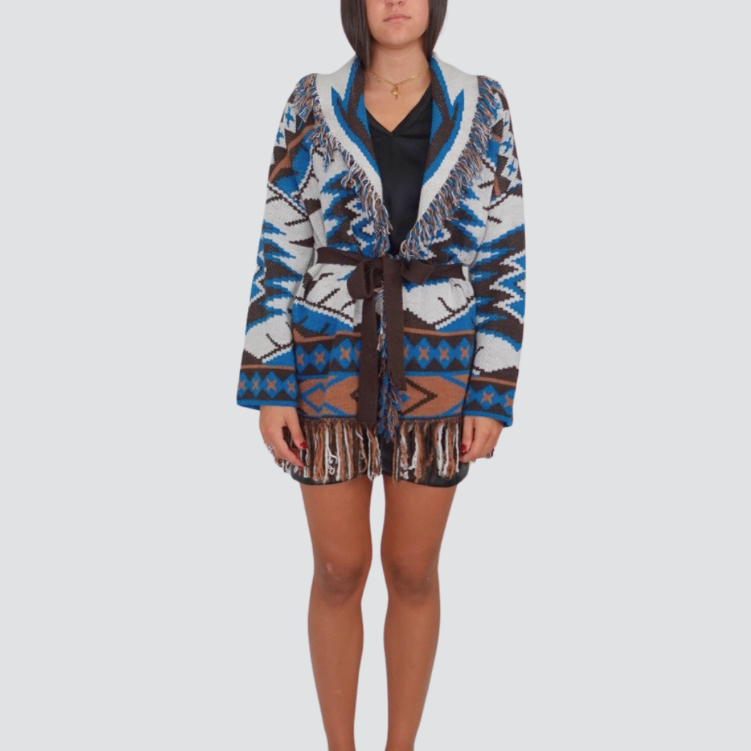 Dixie cardigan fantasia con cintura Art M566Y152