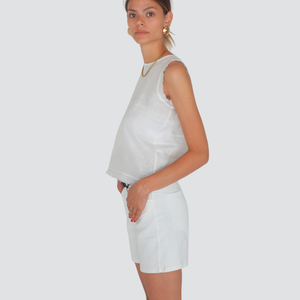Tensione in canotta con collana 100% lino Art XM1497