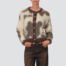 Carica l&#39;immagine nel visualizzatore di Gallery, Philia Loft cardigan maculato bottoni gioiello lana mohair Art F01O0161
