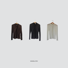 Carica l&#39;immagine nel visualizzatore di Gallery, Dixie blusa collo annodato misto cashmere Art T262Y021
