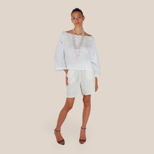 Carica l'immagine nel visualizzatore di Gallery, Haveone camicia spalla scesa 100% lino Art MVE-Q180
