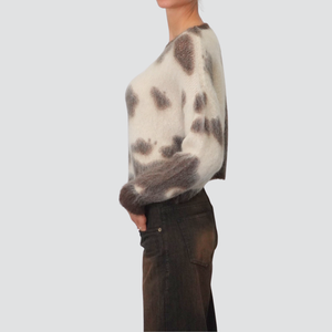 Philia Loft maglia over maculata lana mohair Art F01O0160