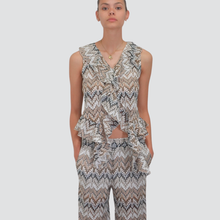 Carica l&#39;immagine nel visualizzatore di Gallery, Tensione in blusa fantasia con rouches Art WX1466
