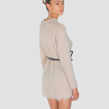 Carica l&#39;immagine nel visualizzatore di Gallery, Dixie abitocon cintura fondo pizzo misto lana Art A440Y081
