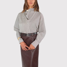 Carica l'immagine nel visualizzatore di Gallery, Haveone camicia collo alto bottone oro 100% cotone Art CVS-R120
