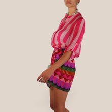 Carica l'immagine nel visualizzatore di Gallery, Haveone camicia over rigata rosa fucsia 85% lyocell Art CVS-Q422
