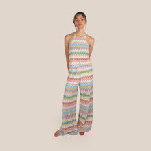 Carica l'immagine nel visualizzatore di Gallery, Tensione in pantalone palazzo elastico vita filo lurex 48% cotone Art S26PG15
