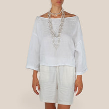 Carica l'immagine nel visualizzatore di Gallery, Haveone camicia spalla scesa 100% lino Art MVE-Q180
