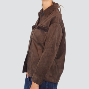 Dixie giacca suede con taschine borchie Art JDL1KCS