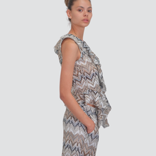 Carica l&#39;immagine nel visualizzatore di Gallery, Tensione in blusa fantasia con rouches Art WX1466
