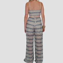 Carica l&#39;immagine nel visualizzatore di Gallery, Vicolo pantalone fantasia gamba ampia elastico vita Art TD2871
