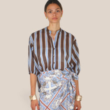 Carica l'immagine nel visualizzatore di Gallery, Tensione in camicia over rigata 100% cotone Art S26CL40
