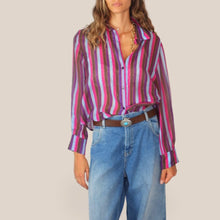 Carica l'immagine nel visualizzatore di Gallery, Haveone camicia over rigata 85% lyocell Art CVS-R067
