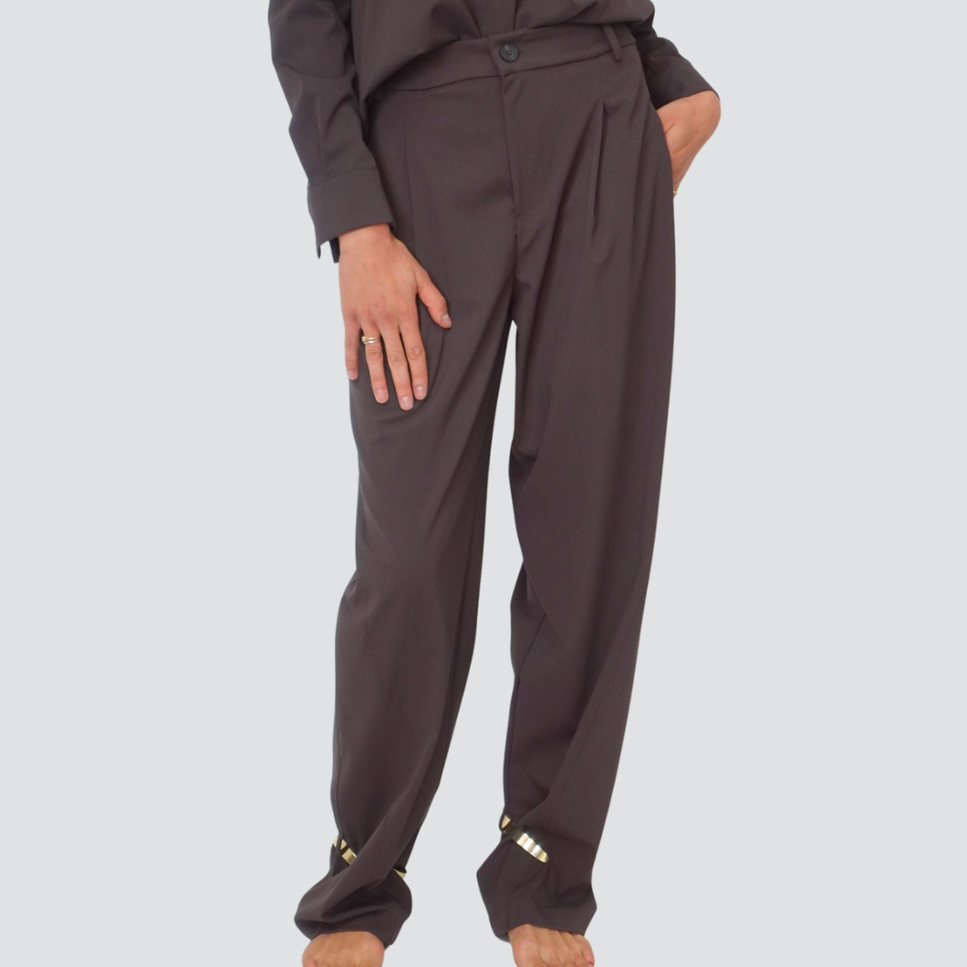Haveone pantalone pinces bracciale caviglia 33% viscosa Art PS0-P185
