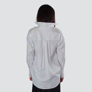 Tensione in camicia over polsino applicazione con taschino 45% cotone Art 37397